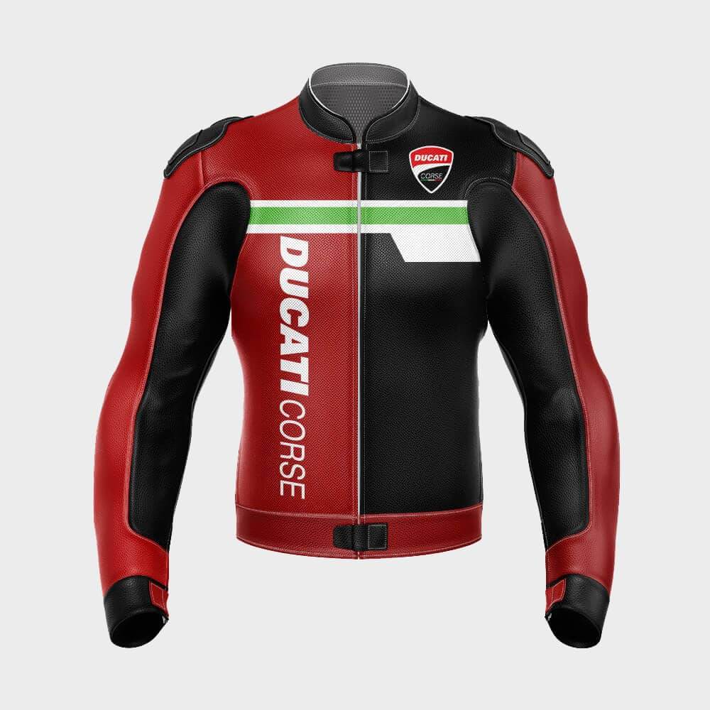 Veste en cuir de course moto Ducati Corse 2021 – Image 2
