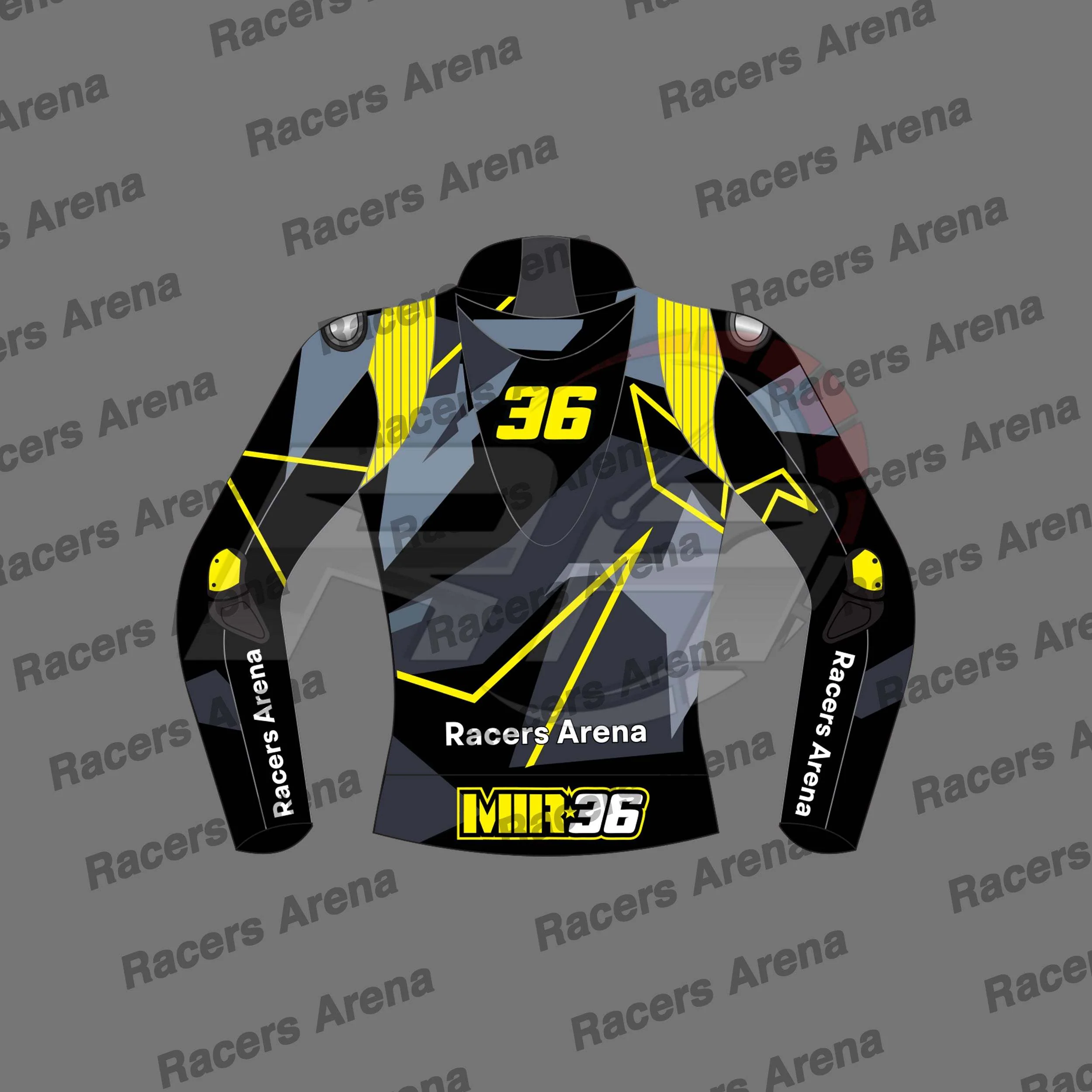 Veste de course en cuir moto Joan Mir 36 Winter Test 2022 – Image 3