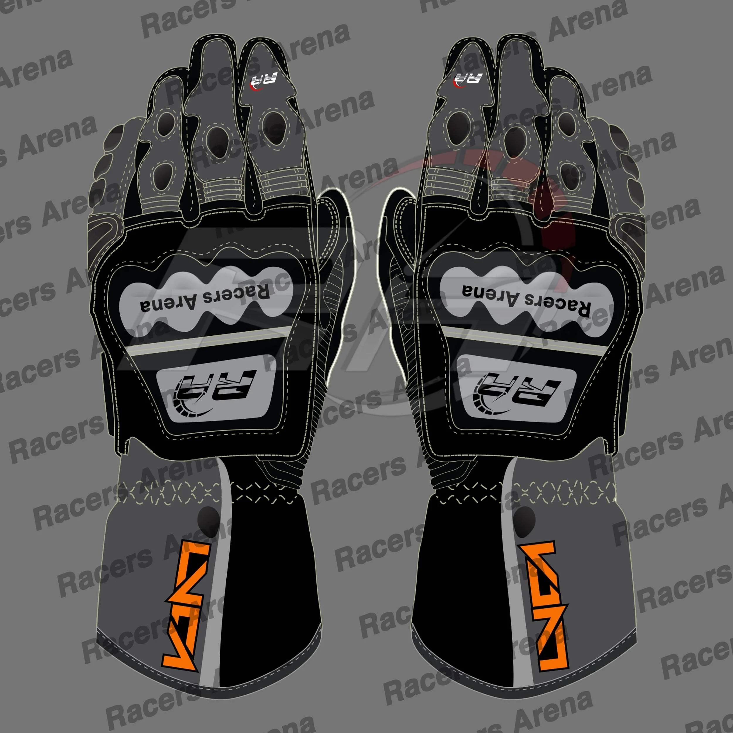 Gants de course en cuir pour moto Luca Marini Mooney VR46 2022