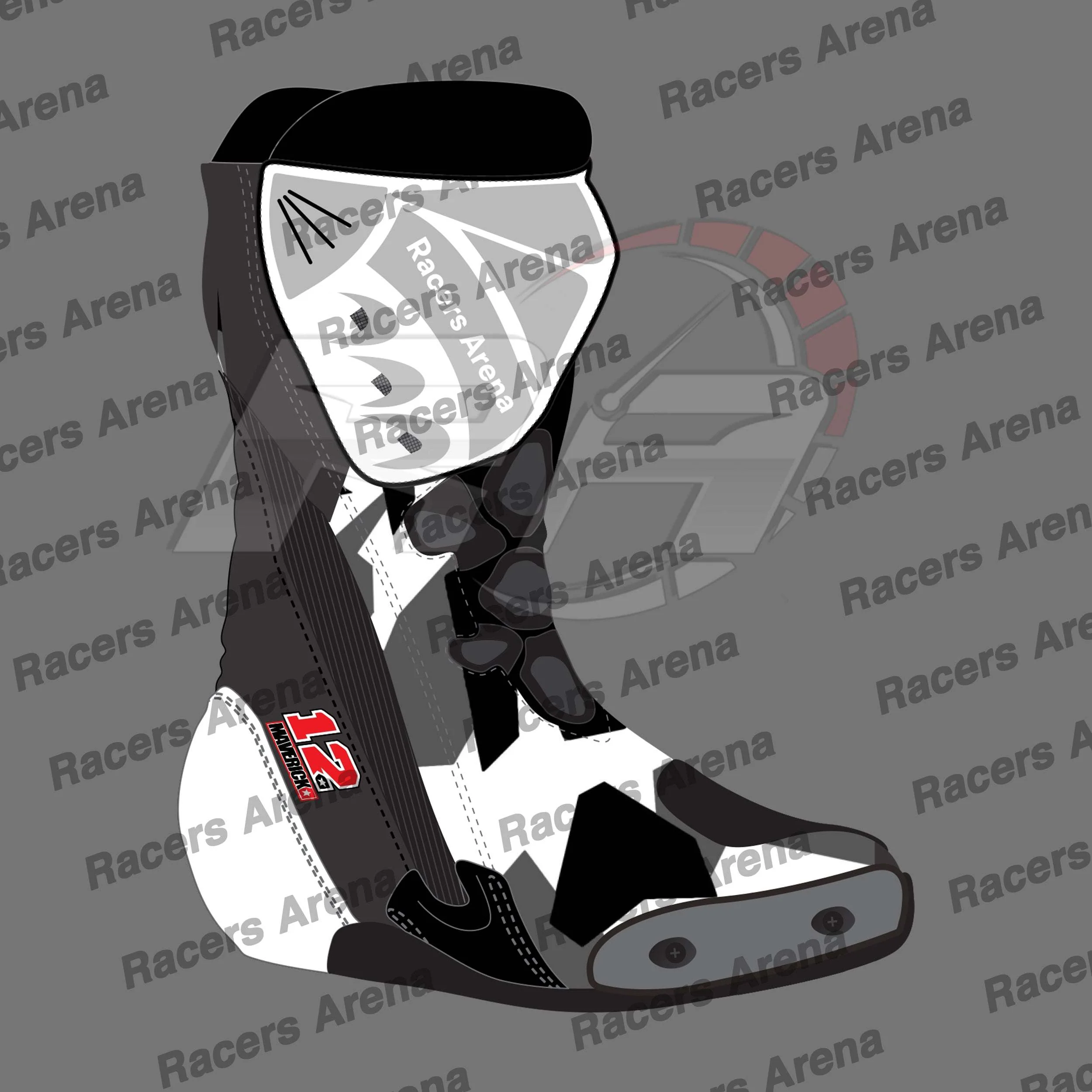 Bottes de course de moto Aprilia Maverick Vinales 2022 – Image 2