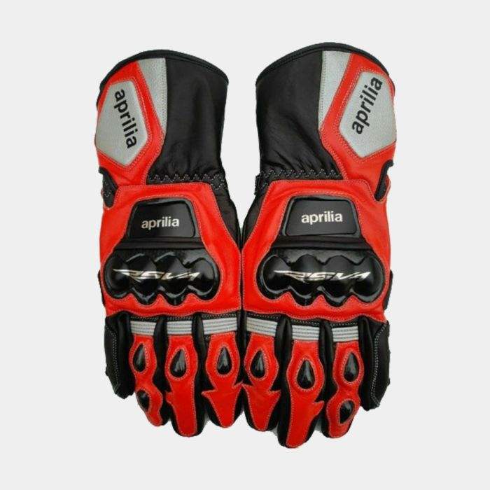 Gants de motard en cuir Aprilia – Image 3