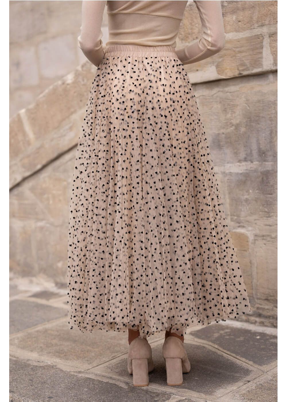 Choklate Paris Heart 50's Jupe en Tulle Beige – Image 6