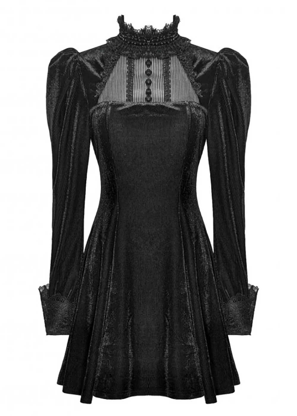 Robe en Velours Dark in Love Héritière Noire – Image 2