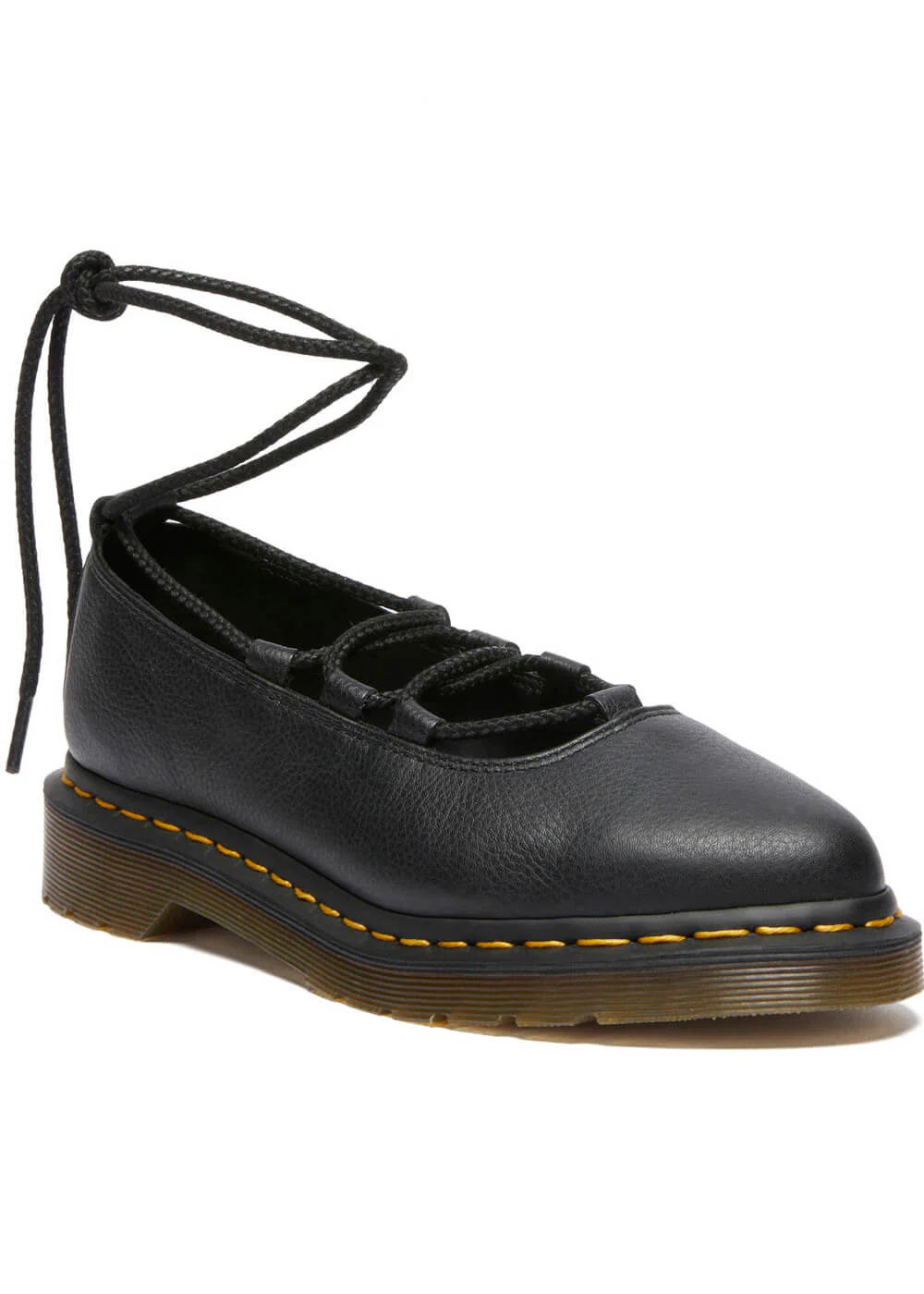 Dr. Martens Elphie II Ballerines en Cuir Virginia Noires – Image 2