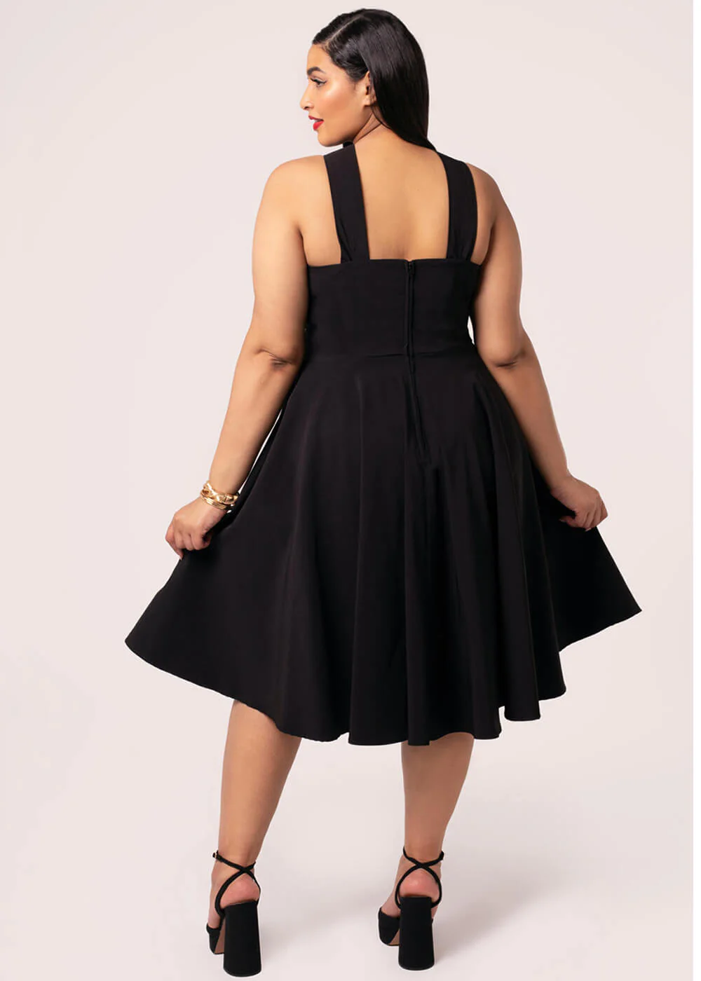 Hell Bunny Gina 50's Swing Jurk Zwart – Image 6