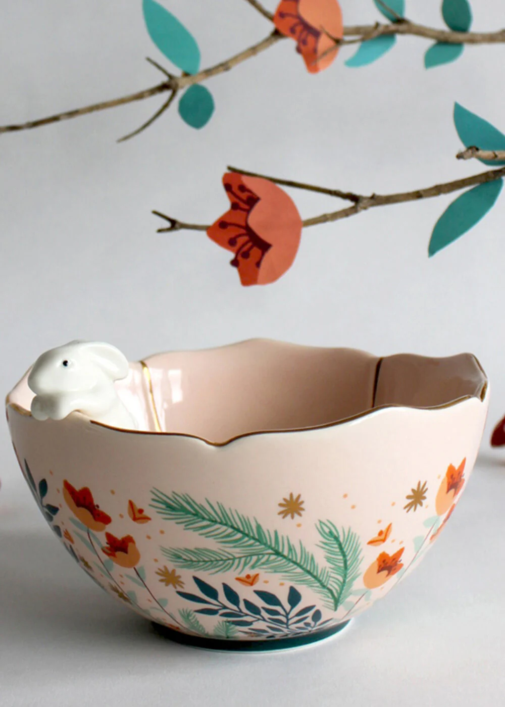 House of Disaster Bol « Secret Garden » avec Lapin (porcelaine) – Image 2