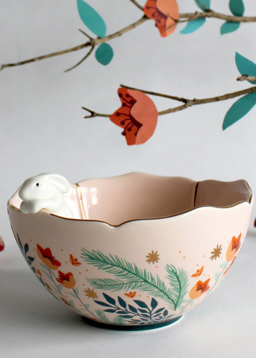 House of Disaster Bol « Secret Garden » avec Lapin (porcelaine) – Image 5