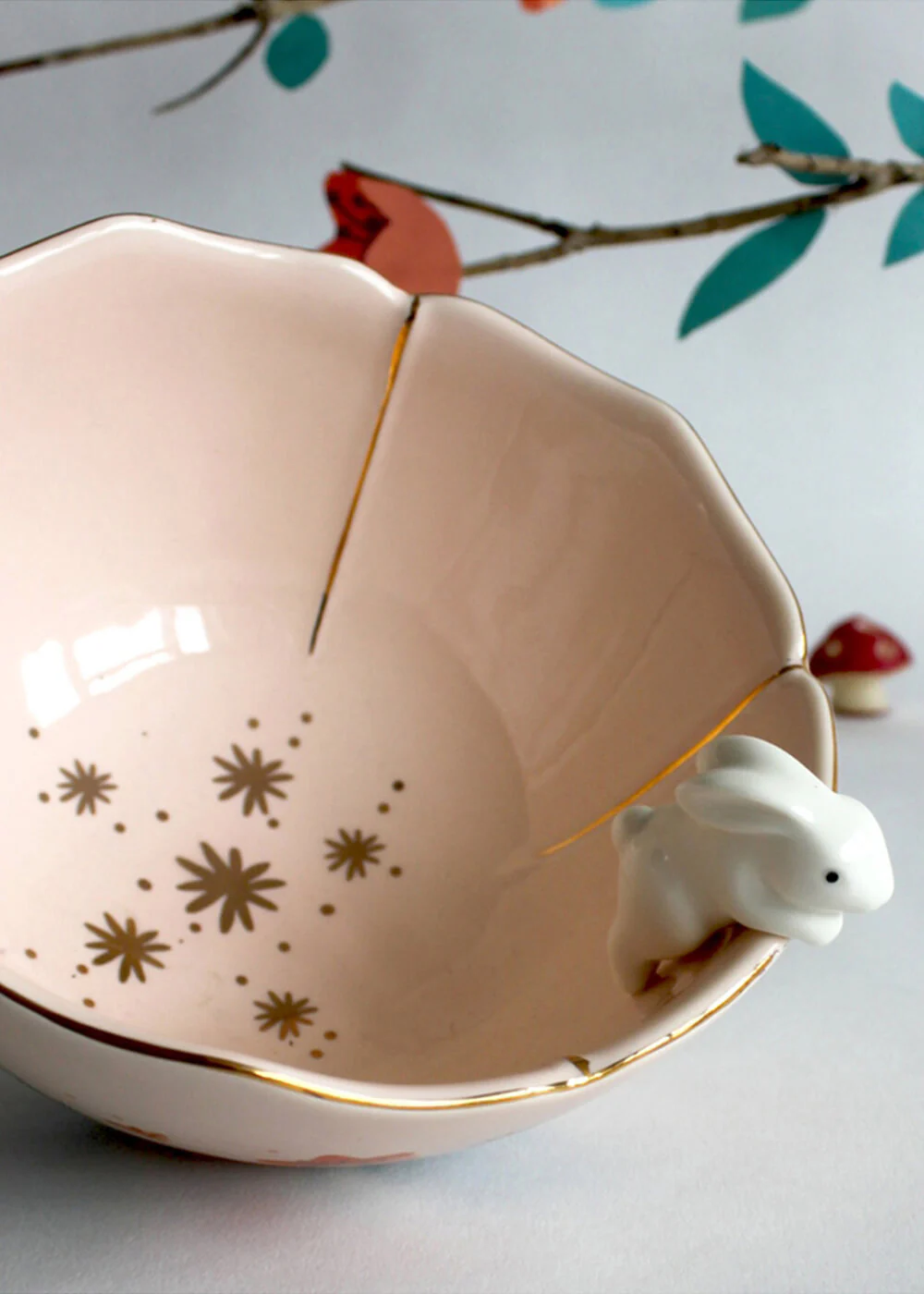 House of Disaster Bol « Secret Garden » avec Lapin (porcelaine) – Image 4