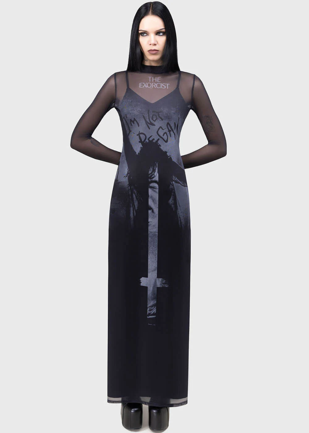 Killstar x Exorcist Do You Know What She Did? Maxi Jurk Zwart (FR) – Image 2