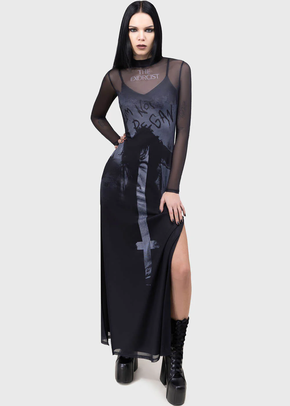 Killstar x Exorcist Do You Know What She Did? Maxi Jurk Zwart (FR) – Image 4