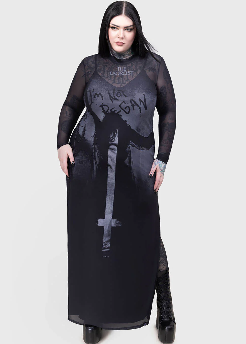 Killstar x Exorcist Do You Know What She Did? Maxi Jurk Zwart (FR) – Image 6