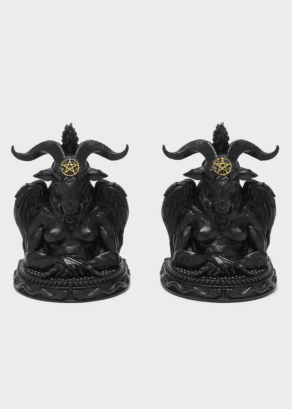 Killstar Accessoires de Maison Hantés Supports de Livres Baphomet Noirs – Image 5