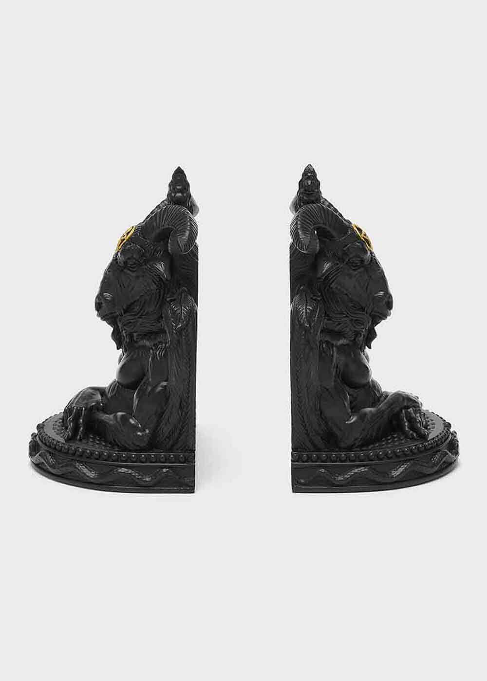 Killstar Accessoires de Maison Hantés Supports de Livres Baphomet Noirs – Image 3