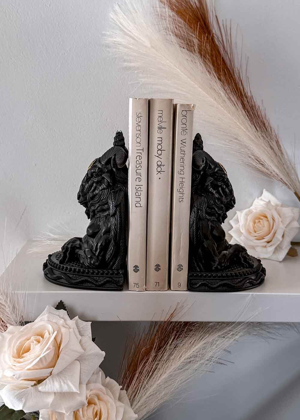 Killstar Accessoires de Maison Hantés Supports de Livres Baphomet Noirs – Image 4