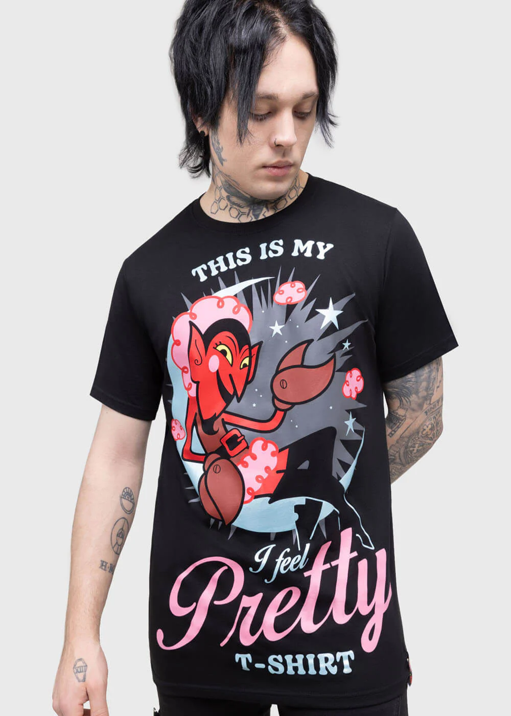 Killstar x Powerpuff Girls T-Shirt Je Me Sens Belle Noir – Image 3