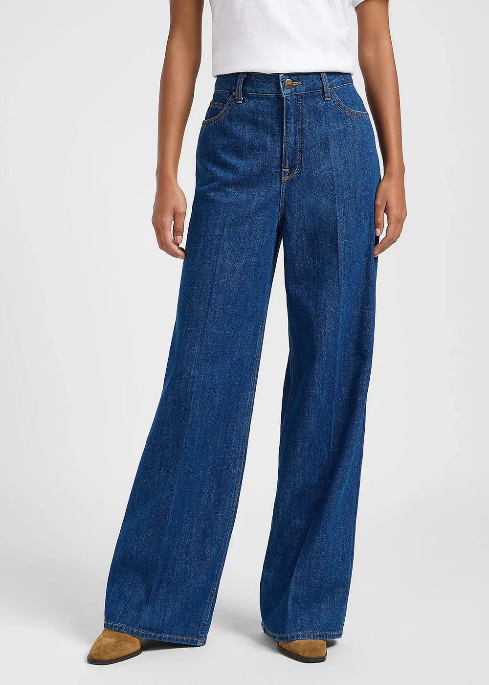 Lee Stella Jeans Wide Leg Femme — Dark Eton Bleu – Image 2