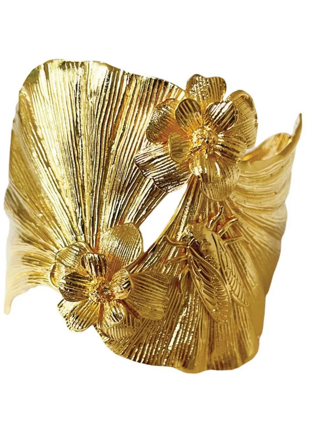 Lotta Djossou Paris Bracelet Cigale sur Feuille Or