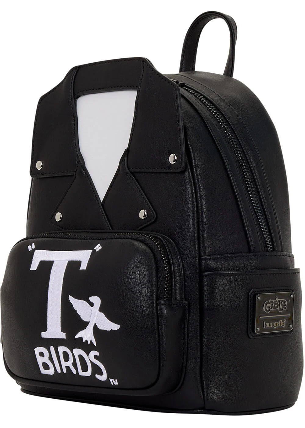 Loungefly Grease T-Birds Cosplay Mini Rugtas Zwart – Image 3