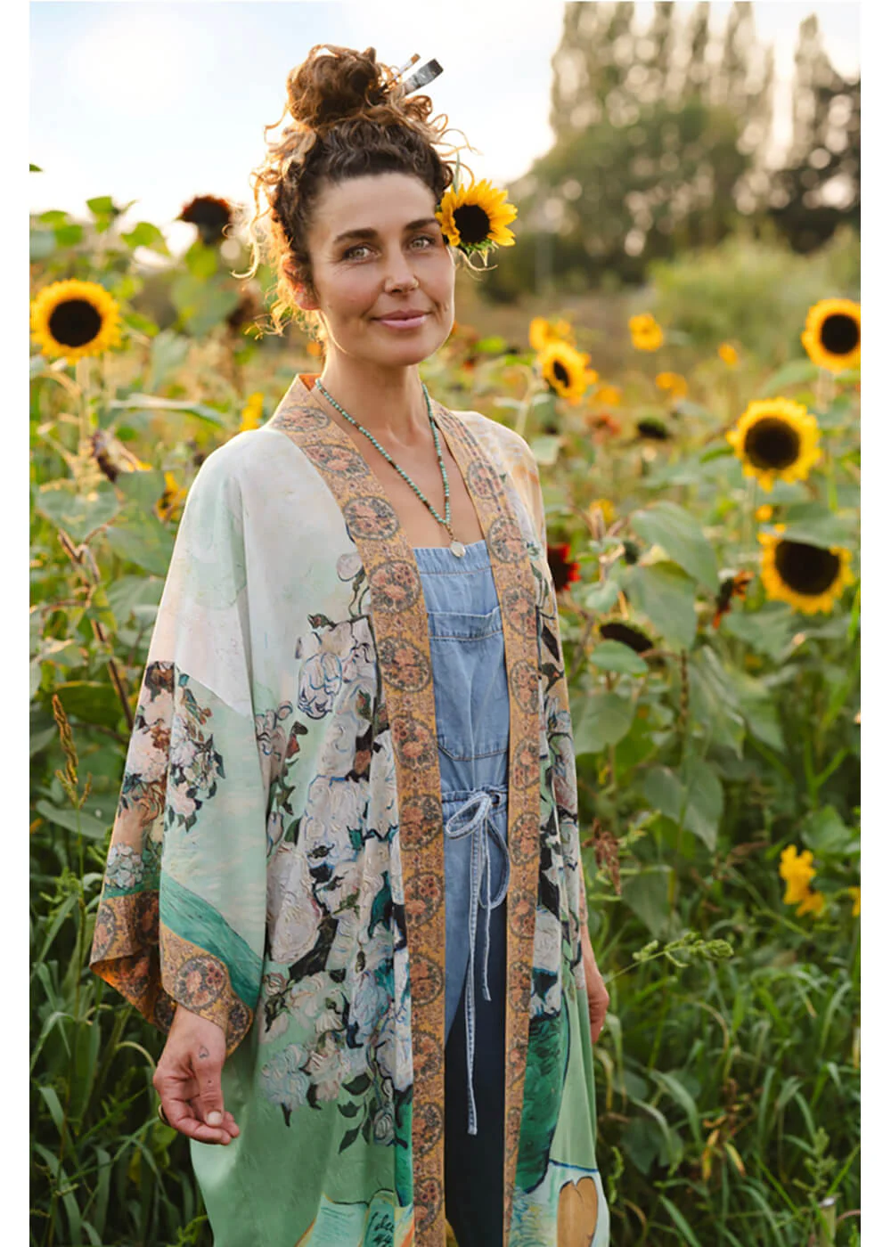 Market Of Stars I Paint My Dream Van Gogh Lange Kimono – Image 6