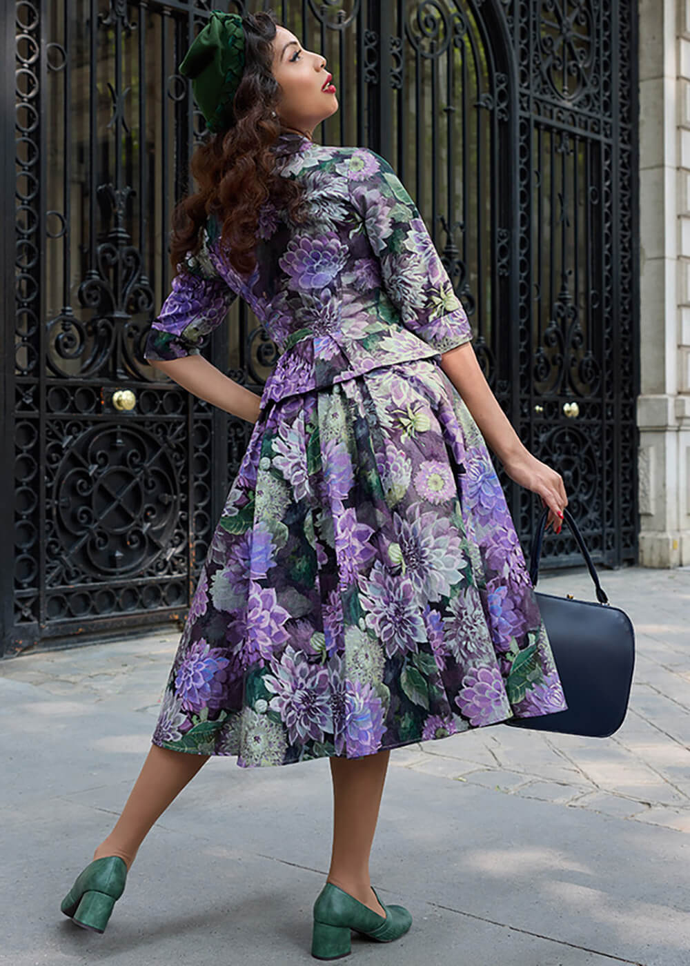 Blazer Miss Candyfloss Laly Hortensia des années 50 en violet – Image 4