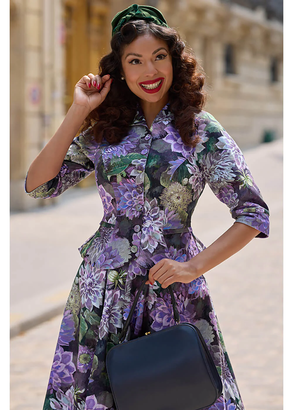 Blazer Miss Candyfloss Laly Hortensia des années 50 en violet – Image 2