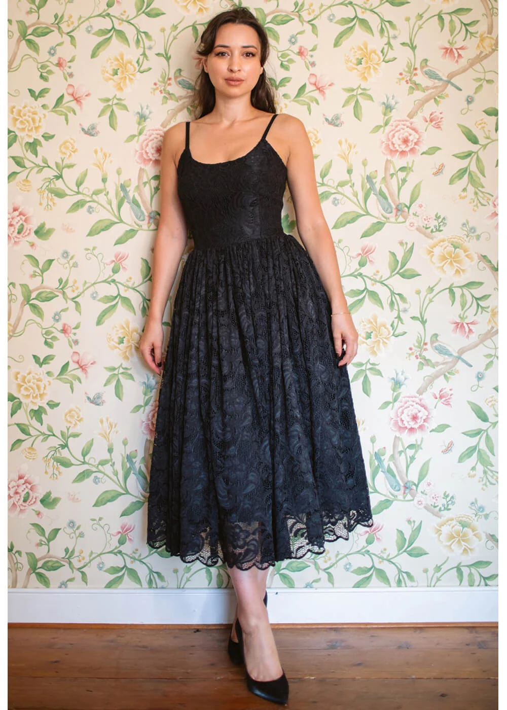 Pretty Dress Company Priscilla Lace 50's Swing Jurk Zwart – Image 7