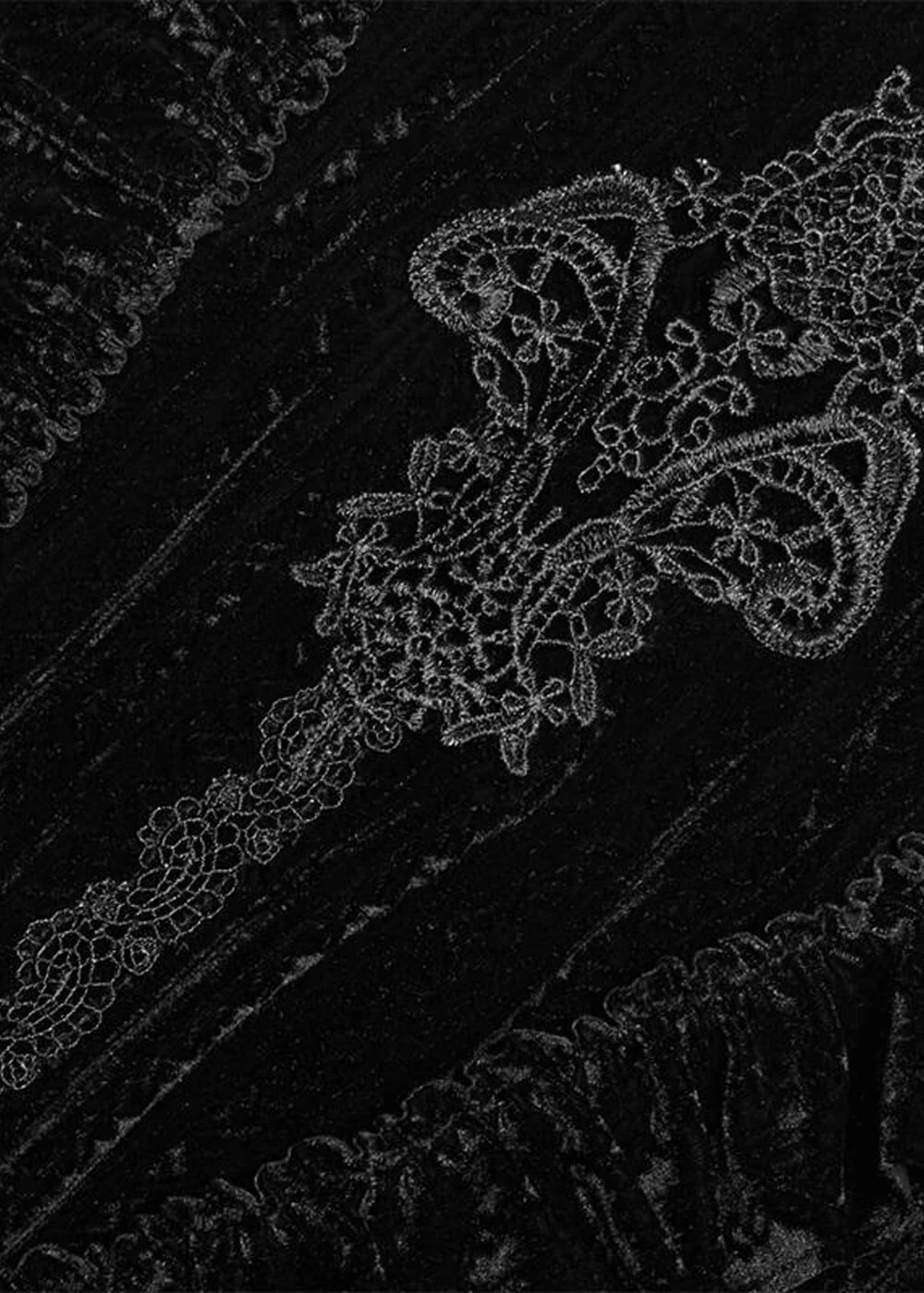 Punk Rave Cello Velvet Blouse Zwart – Image 7