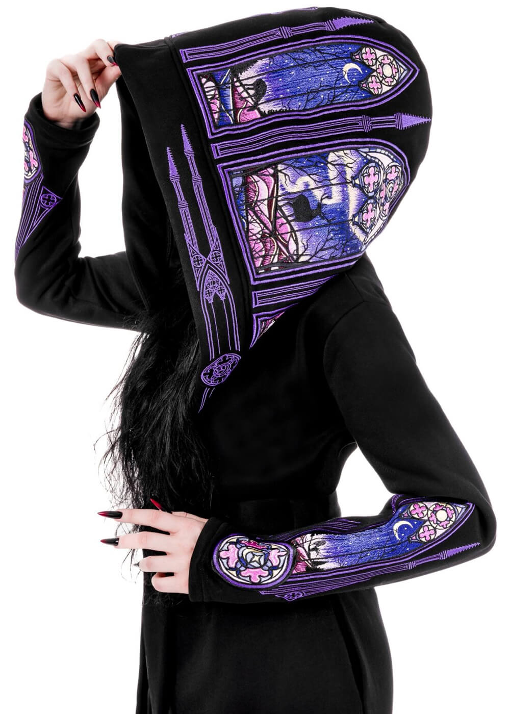 Restyle Hoodie Aurores Boréales Noir