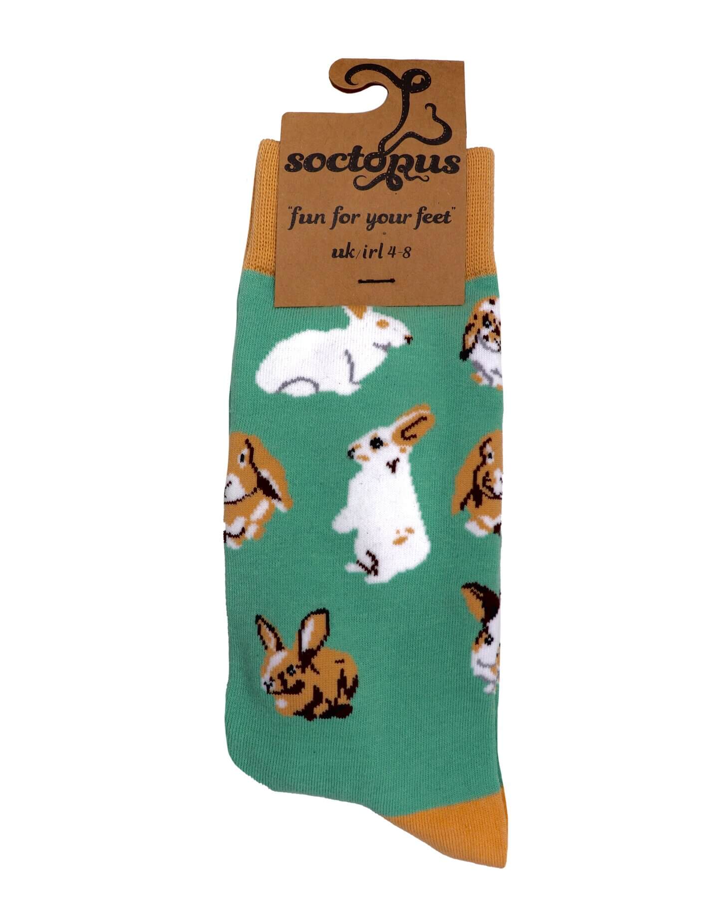 Soctopus Hop Bunny Chaussettes Mint – Image 4
