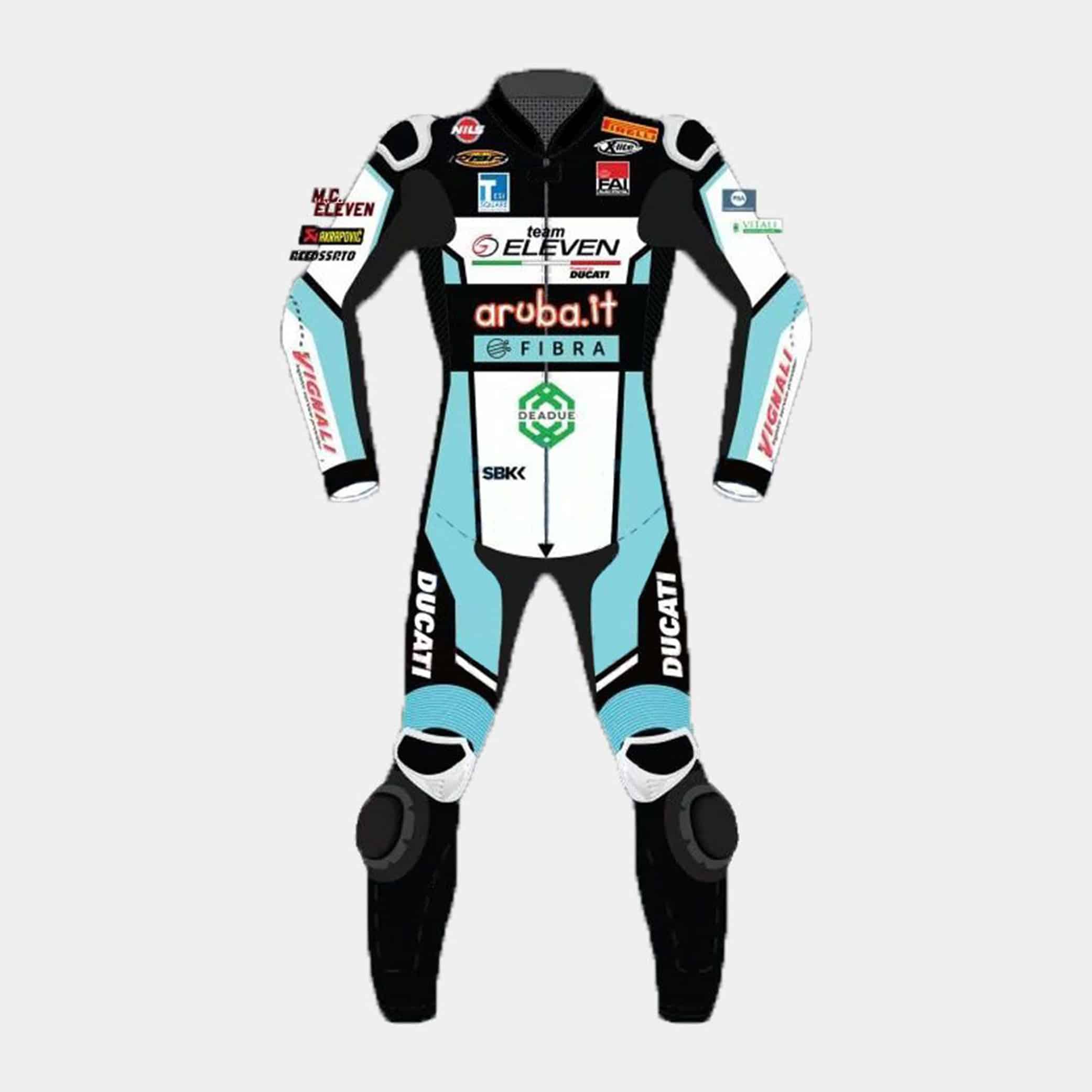 Combinaison de course de moto de sport Chaz Davies Ducati WSBK 2021 – Image 2
