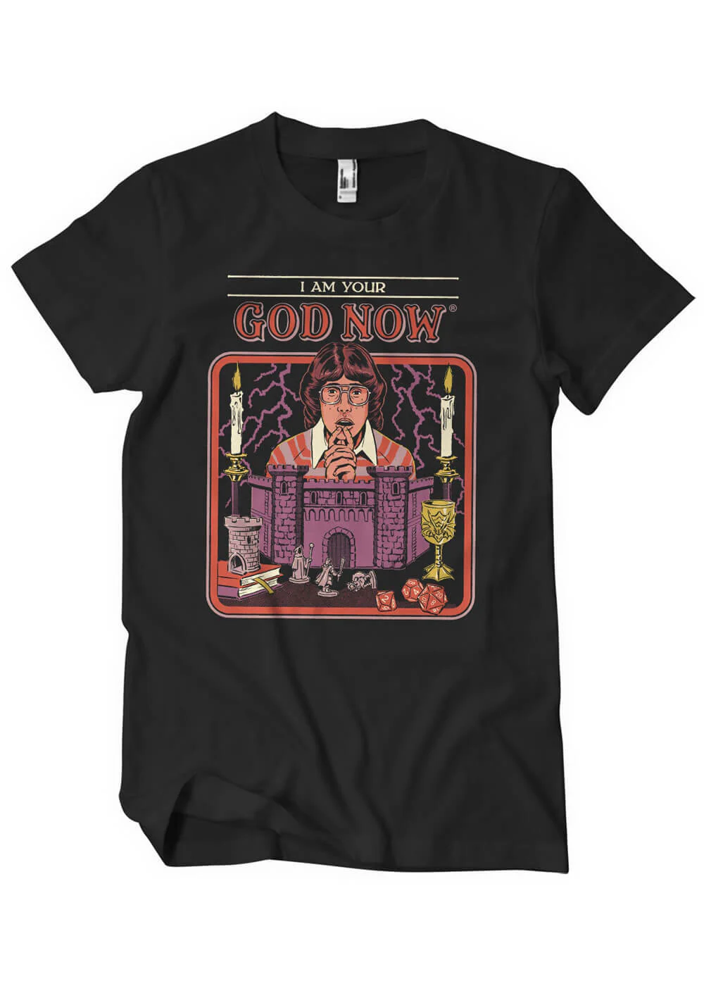 T-shirt Steven Rhodes I Am Your God Now Noir – Image 2