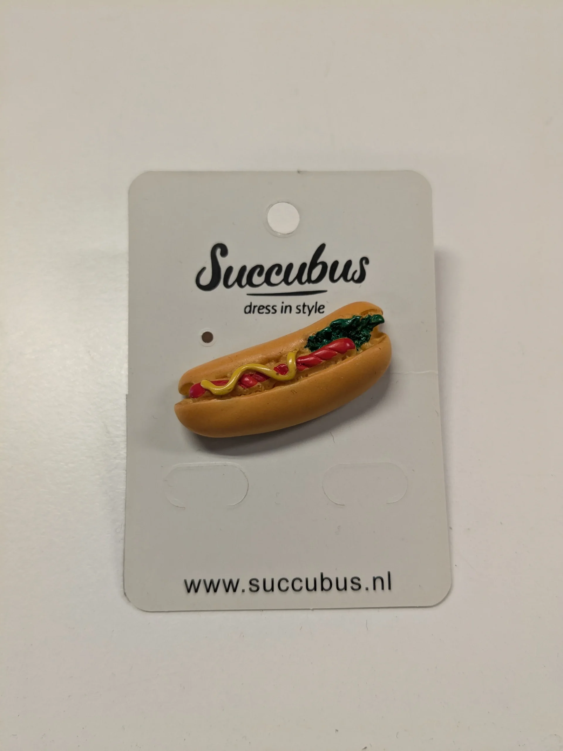 Pin Broche Hot Dog Comfort Food Succubus Jewels Brun – Image 2