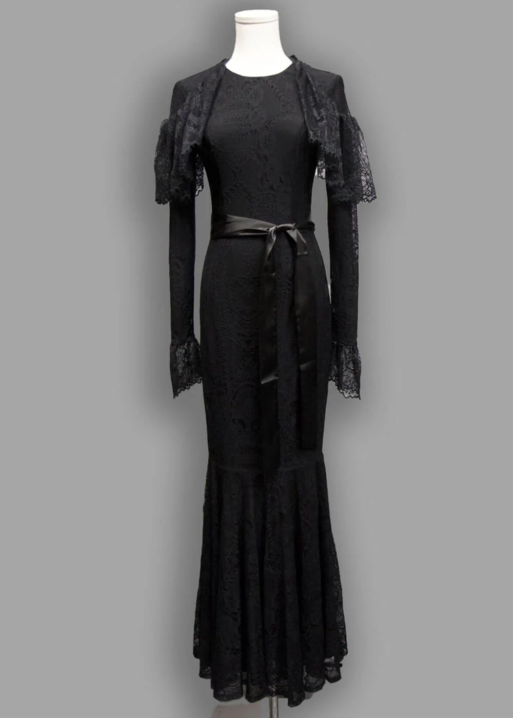 Witchwood Borden Robe Longue Sirène en Dentelle Noire – Image 5