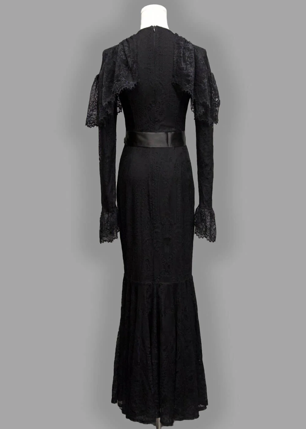 Witchwood Borden Robe Longue Sirène en Dentelle Noire – Image 9